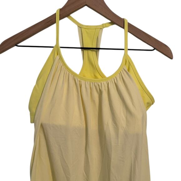 LULULEMON Workout Athletic Lemon Yellow Tank Top SZ 10 - Picture 4 of 8